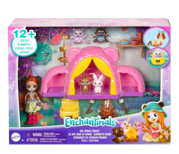 Mattel Enchantimals Wycieczka pod namiot + Lalka miś - 1212854 - zdjęcie 6